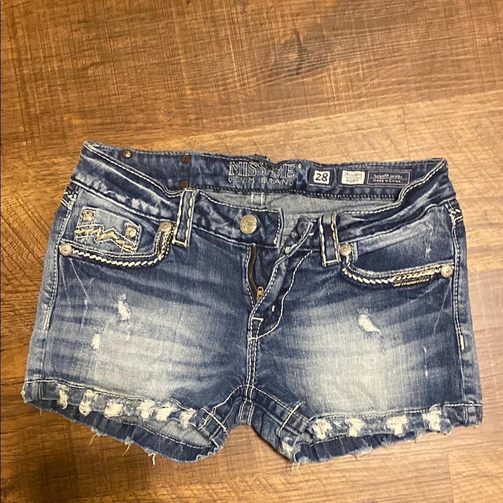 Miss Me Distressed Denim Shorts